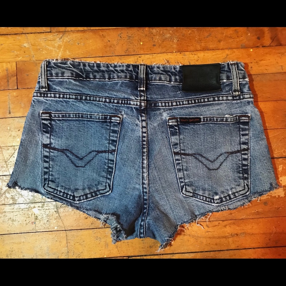 Vintage distressed Harley Davidson shorts